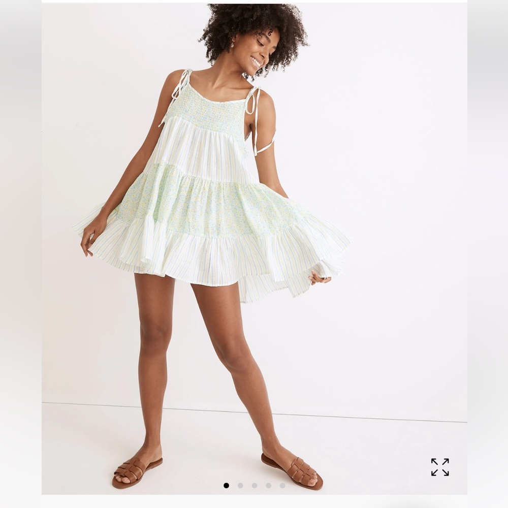 Solid & Striped Parker Linen Daisy Print Cover Up Dress